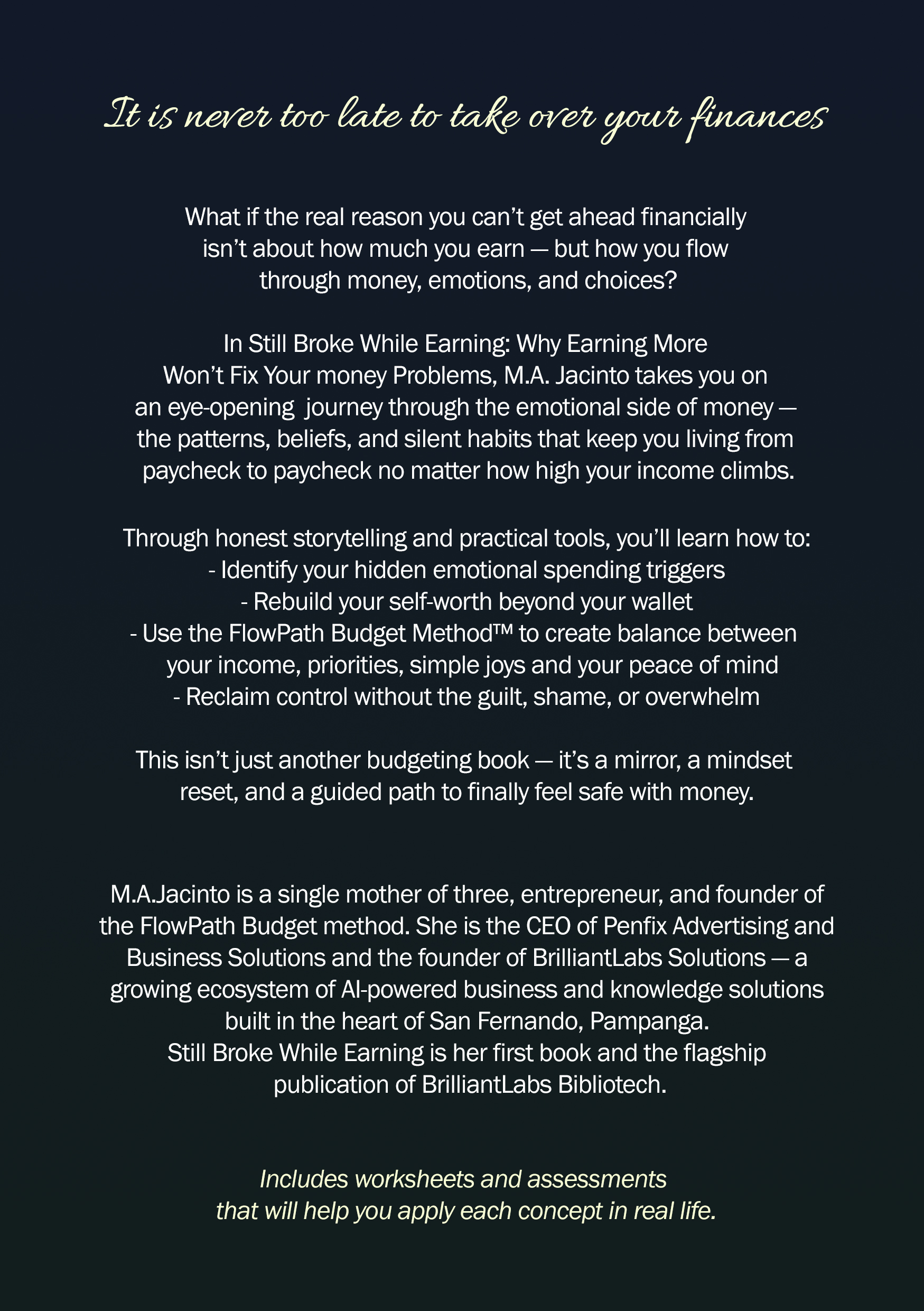 Back cover — Still Broke While Earning